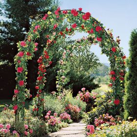 78"H x 45"W Metal Garden Arch Trellis,Adjustable Arbor Trellis for Garden Climbing Plants Support