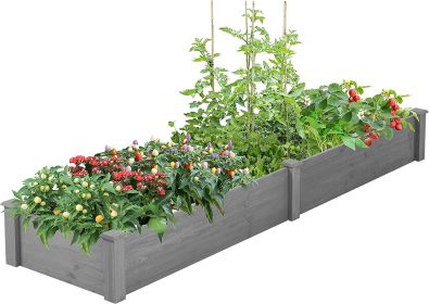 Over Ground Raised Garden Bed 96x28x10'', Large Long Planter Box for Outdoor, Tool-Free Assembly