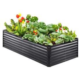VEVOR Galvanized Raised Garden Bed Planter Box 94.5x47.2x23.6" Flower Vegetable