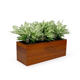 3-Liner Self-watering Rectangle Planter Box - Dark Wood