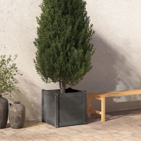 Garden Planter Gray 19.7"x19.7"x19.7" Solid Wood Pine