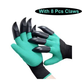 Gardening Gloves With Claws; Waterproof And Breathable Garden Gloves For Digging And Planting; Outdoor Tool Accessories (Items: 1 Pair With 8claws)