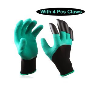 Gardening Gloves With Claws; Waterproof And Breathable Garden Gloves For Digging And Planting; Outdoor Tool Accessories (Items: 1 Pair With 4claws)