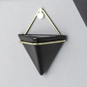 Triangle Wall Planter Wall Decoration Indoor Plant Hanger (Color: Black, size: small)