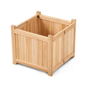 Patio Wooden Raised Plants Flower Planter Box (Color: As Pic Show, Type: Style A)